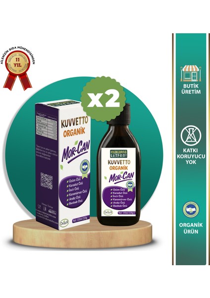 Avantajlı 2 Li Kuvvetto Morcan Organik Baobab Özlü Mor Meyveli karışım (2X220 Gram)