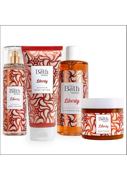 Liberty Duş Jeli + Liberty Vücut Spreyi + Liberty Vücut Losyonu + Liberty Vücut Peelingi