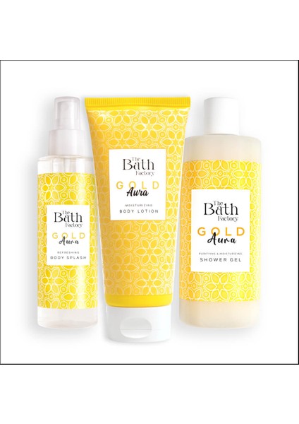 Gold Aura Duş Jeli + Gold Aura Vücut Spreyi + Gold Aura Vücut Losyonu