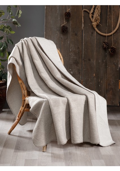 Sephia Krem Bej Tek Kişilik Battaniye 150X200 cm