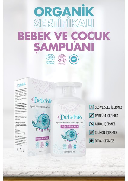 Organik Sertifikalı Aloe Vera Bebek ve Çocuk Şampuanı 300 ml fırsatları
