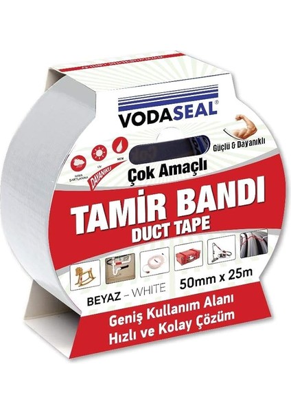 Çok Amaçlı Tamir Bandı, 50MMX25MT, Beyaz