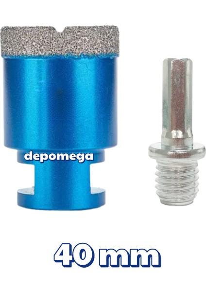 40 Mm Granit Mermer Seramik Delme Panç Spiral ve Matkap Için Aparatlı M14