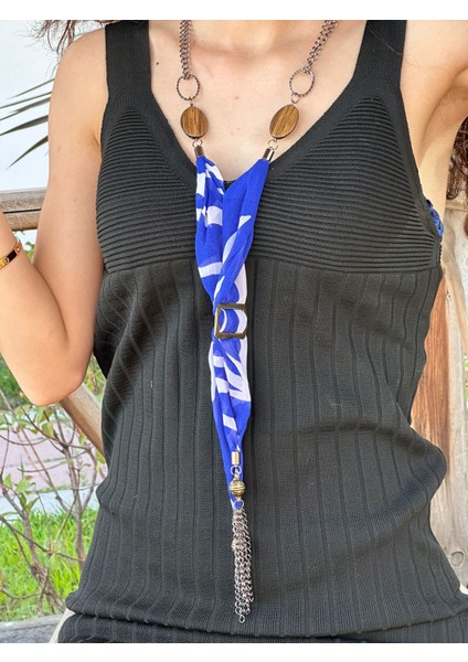 Desenli Kravat Zincirli Kadın Kolye 45 cm fiyatları