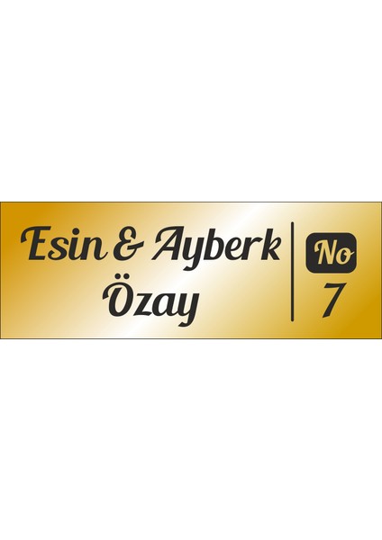 Metal Kapı İsimliği Gold 0020