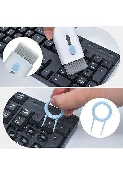 Klavye Temizleyici Fırça 7'si 1 Arada Dizüstü Bilgisayar Temizleme Kiti Yükseltme Airpods 2/pro Kulaklık Için Keycaps Çektirmeli Çok Fonksiyonlu Bilgisayar Temizleme Kiti Kamera Lensi Oyun Mekanik modelleri