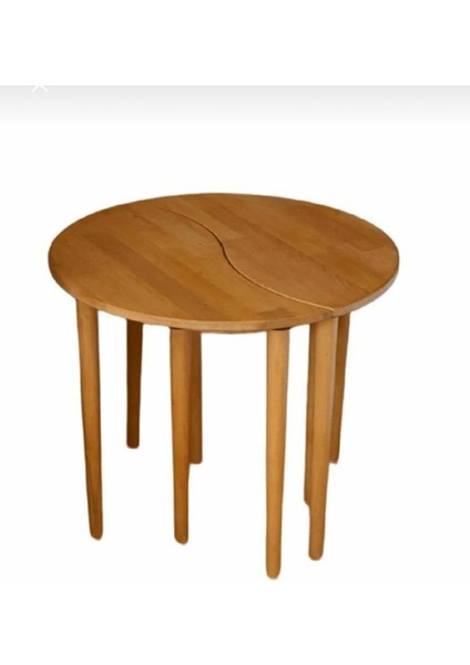 Açılır Kapanır Kayın Masif Ahşap 3'lü Zigon Sehpa fırsatları