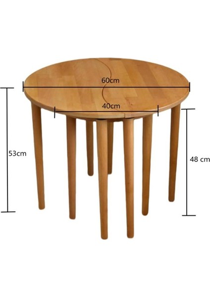 Açılır Kapanır Kayın Masif Ahşap 3'lü Zigon Sehpa indirimleri