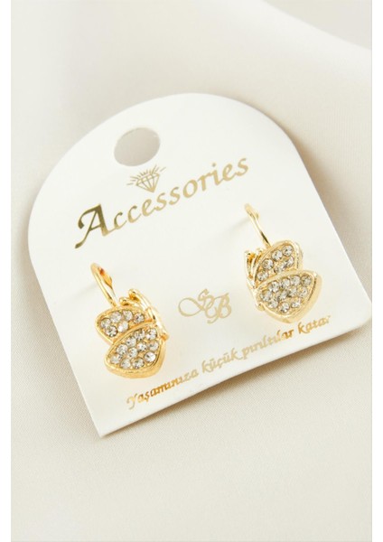 Techmrt Kelebek Taşlı Klipsi Küpe-Sarı fiyatları