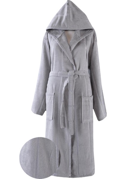 Lorien Pamuklu Kapüşonlu Midi Boy Bornoz fiyatları