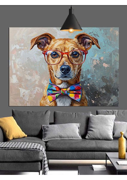 Köpek Detaylı Portre Dekoratif Kanvas - Mdf Ahşap Tablo modelleri