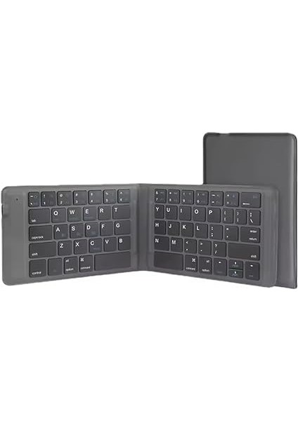 Mini Katlanabilir Bluetooth Klavye iPhone ile Uyumlu iPad ile Uyumlu Mac ile Uyumlu Android Windows ile Uyumlu Ios ile Uyumlu Katlanabilir Seyahat Taşıması Kolay Ingilizce Q Siyah ZR672 fiyatları