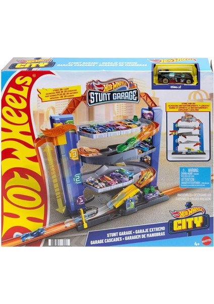 Wheels Akrobasi Garajı Oyun Seti Hot Wheels Maceraya Başlangıç Garajı, 4 Katlı, 3-8 Yaş Arası Çocuklar Için GNL70 GNL70