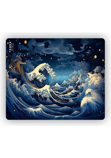 Esports Edition Mouse Pad 48X40 cm Gaming Oyuncu Mousepad (Kanagawa, 48X40 cm (3mm Kalınlık))