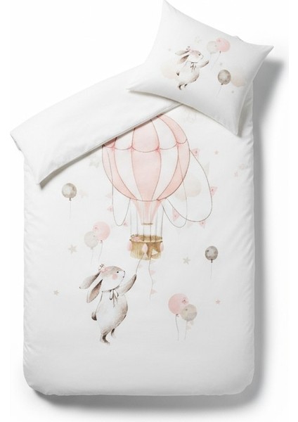 Pink Balloon Bebek Nevresim Takımı – %100 Pamuk, Nefes Alabilir, Balon Desenli modelleri