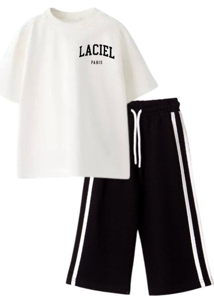 Erkek Çocuk Oversize Tişört ve Çizgili Eşofman Takımı – 2'li Set, Rahat ve Spor fiyatları