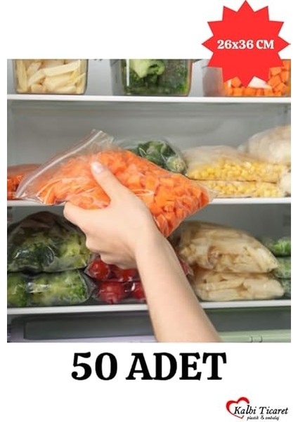 Ticaret Kilitli Torba 26X36 cm 50'li Kilitli Buzdolabı Poşeti Şeffaf Naylon Torba Kilitli Saklama Poşeti modelleri