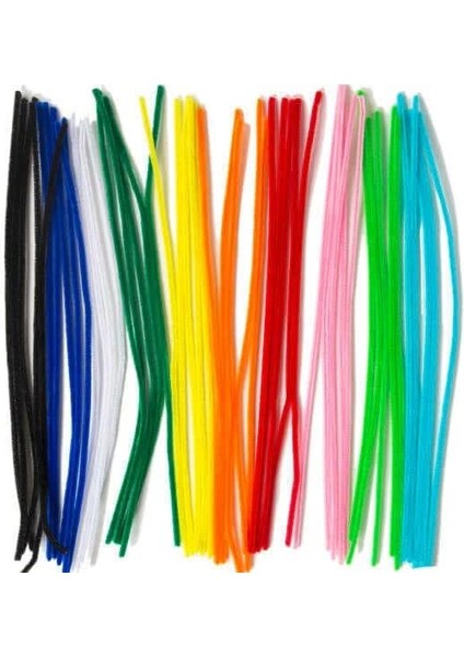 Pipo Temizleyici 40CM 10 Renk 50 Adet