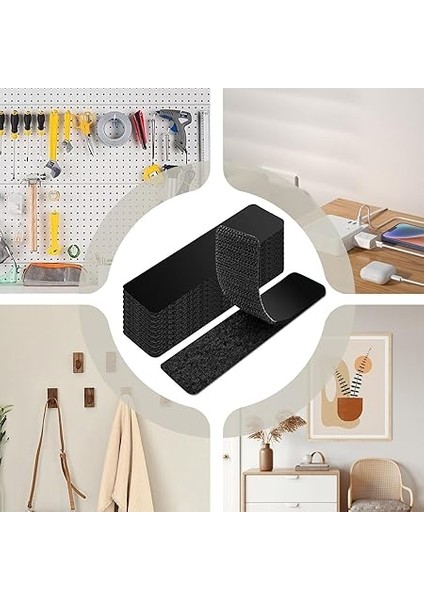 Taraflı Bant Ağır Hizmet, Kanca ve Halka Bant | Yapışkan Siyah Güçlü Pedler - Çift Taraflı Montaj Bandı, Çift Taraflı Yapışkan Şeritler, Cam, Metal Için Uzun Ömürlü Yapışma fırsatları