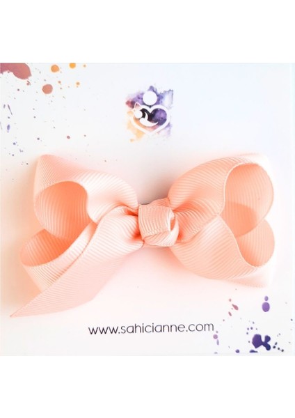 Butik Fiyonk Kurdele Saçsız Bebek Tokası 8cm Az Saçlı Kız Bebeklere Özel Toka