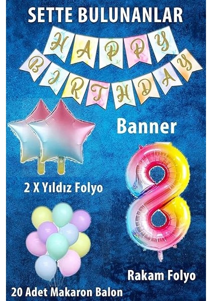 Gitti Gökkusagi Konsept Dogum Günü Seti (8 Yas) fiyatları