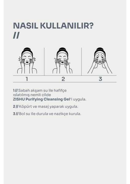 ZİSHU Arındırıcı Temizleme Jeli – Yağlı, Karma ve Kuru Ciltler İçin