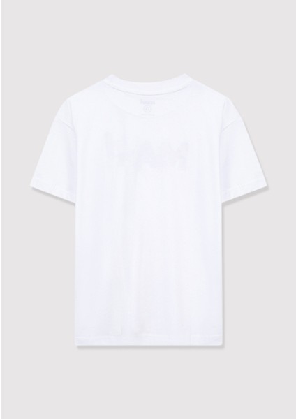 Mavi Logo Baskılı Beyaz Tişört 7610193-620