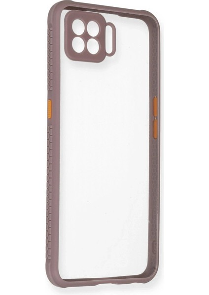 A73 Kılıf Miami Şeffaf Silikon - Açık MOR-(5796)