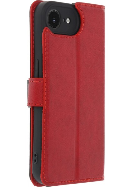 iPhone 16E Kılıf Trend S Plus Kapaklı Kılıf - Kırmızı modelleri