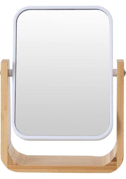 Concept Boho Bambu Büyüteçli Ayna Beyaz 16X5.8X21.8