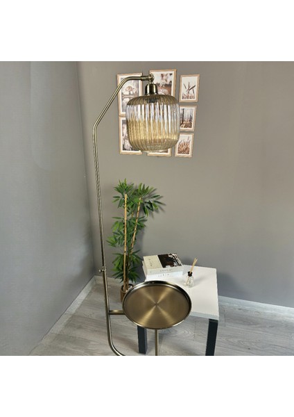 Mopa Eskitme Renk Bal Cam Tepsili Lambader Dekoratif Metal Oturma Odası Çalışma Odası Zemin fiyatları