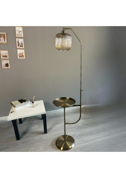 Mopa Eskitme Renk Bal Cam Tepsili Lambader Dekoratif Metal Oturma Odası Çalışma Odası Zemin fırsatları