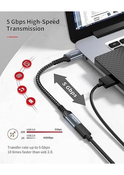 USB A'dan USB C'ye Dişi Adaptör [2'li Paket], USB C Dişi - USB 3.0 Erkek Kablo, USB Tip C Adaptör iPhone 11/12 Pro Max, Samsung Galaxy S20/S21/NOTE 20, Huawei P40, Google Pixel ile Uyumlu fiyatları