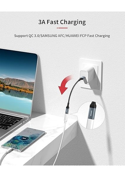 USB A'dan USB C'ye Dişi Adaptör [2'li Paket], USB C Dişi - USB 3.0 Erkek Kablo, USB Tip C Adaptör iPhone 11/12 Pro Max, Samsung Galaxy S20/S21/NOTE 20, Huawei P40, Google Pixel ile Uyumlu modelleri