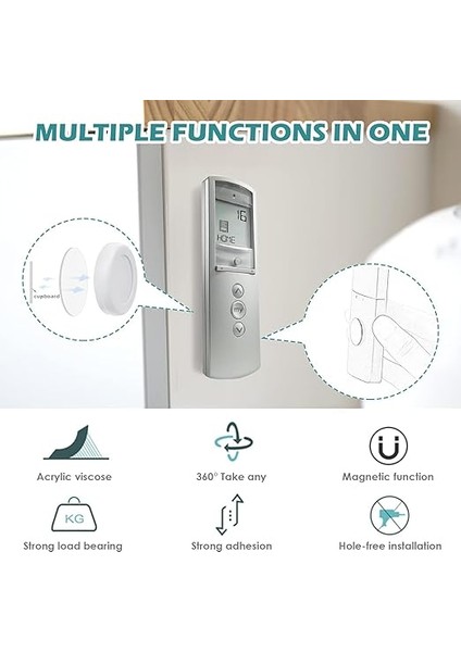 6'lı Manyetik Uzaktan Kumanda Tutucu Seti, Tv, Klima ve Vantilatör Kumandaları Için Duvara Monte Kendinden Yapışkanlı Düzenleyici, Telefon Şarj Aksesuarı Organizeri fırsatları