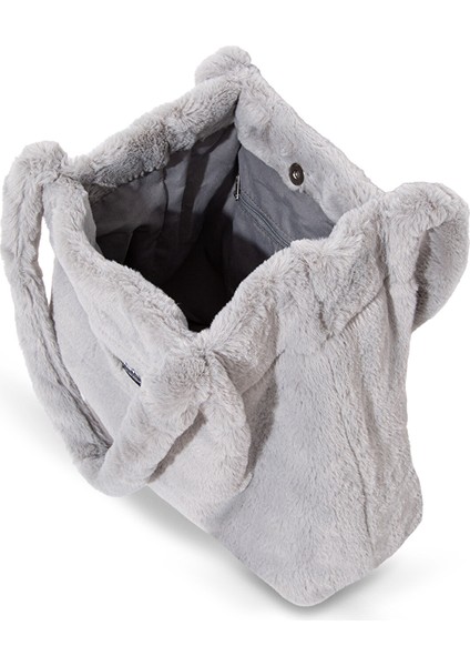 Gri Peluş Omuz Çantası 197617-85550