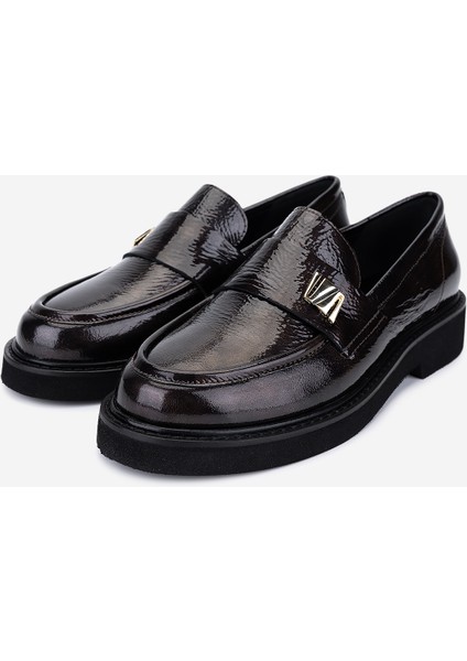 Kadın Hakiki Deri Kahverengi Loafer Ayakkabı 294 13594 Bn Ayk SK25-26 Coffee Puffy indirimleri