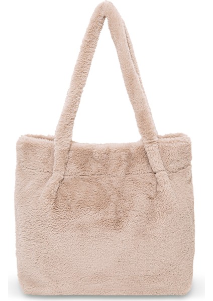 Bej Peluş Omuz Çantası 197617-34523