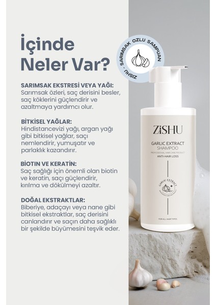 ZİSHU Sarımsak Özlü Şampuan – Saç Dökülmesine Karşı 400 ml