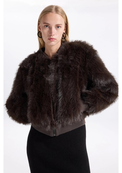 Kadın Onlmanny Suni Kürklü Mont 15322405 Antrasit modelleri