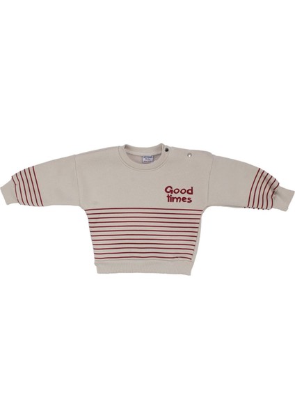 Erkek Bebek Bej Bordo Good Times Çizgili Üç Ip Ikili Takım - 1016150 fiyatları