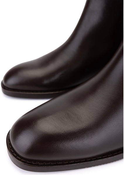 Kadın Hakiki Deri Kahverengi Klasik Çizme 33 12005 Bn Czm SK25-26 Kahve Derı modelleri