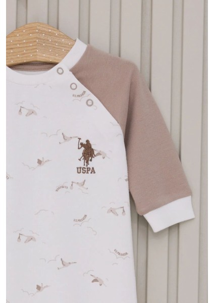 U.s.polo Erkek Bebek Uzun Kol Patiksiz Tulum USB2020 Krem fiyatları