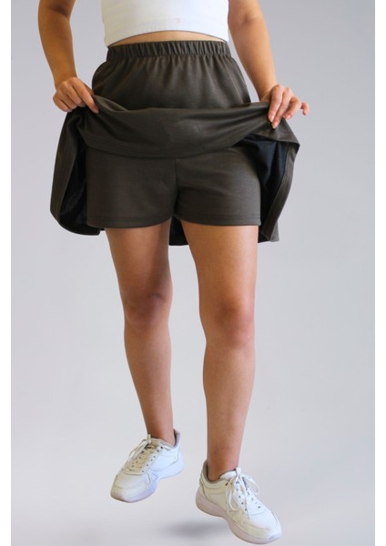 Mevsimlik Kadın Etek - Ecrin Kumaş Mevsimlik Mini Boy Kadın Şort Etek