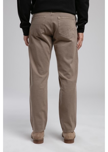 Ricky Yüksek Bel Düz Kesim Düz Paça Bej Erkek Pantolon modelleri