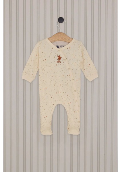 U.s.polo Kız Bebek Patikli Tulum USB2110 Krem