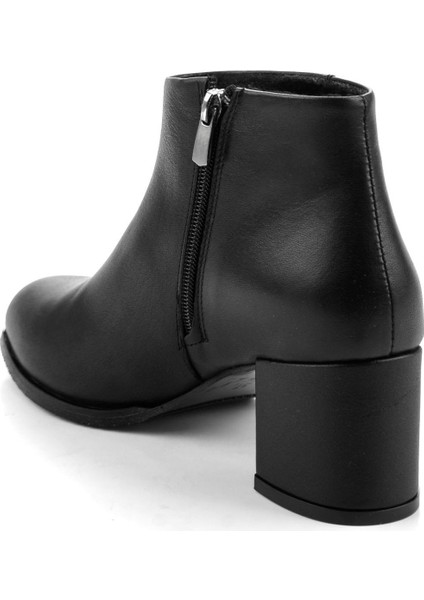 Siyah Hakiki Deri Kadın Bot & Bootie K02208022103 fırsatları