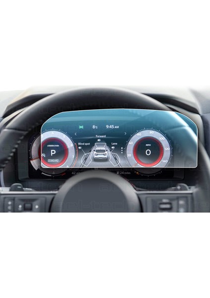 Nissan Qashqai 2024-2025 Uyumlu 12.3 Inç Dijital Gösterge 9h Nano Ekran Koruyucu