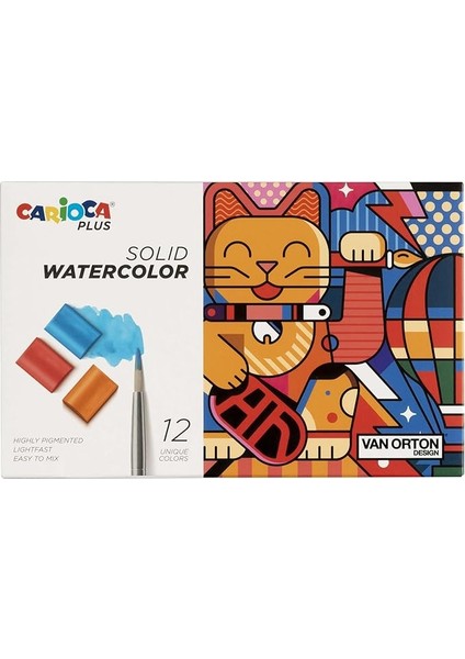 Plus Tablet Sulu Boya 12'li (Fırçalı)