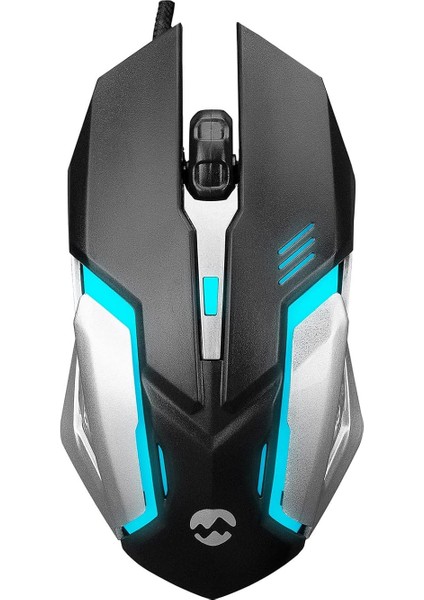 Everest SM-G72 USB Siyah/gümüş Işıklandırmalı Oyuncu Mouse
